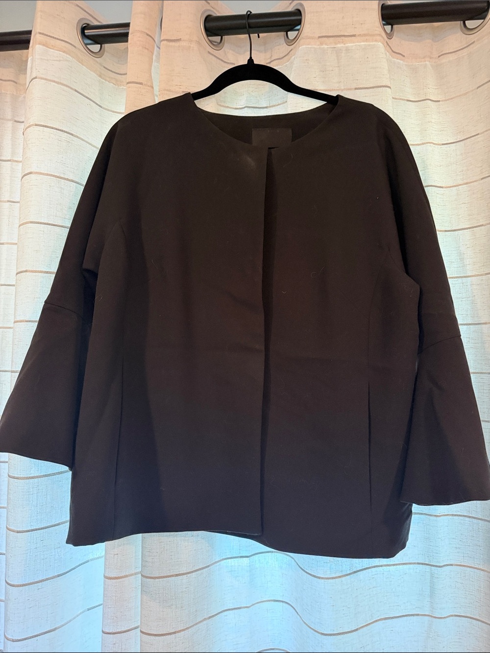 Banana Republic Black Open-Front Boxy Blazer